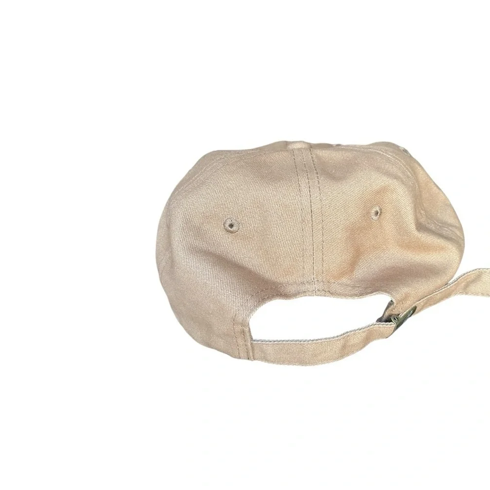 Tan Flat Bill Brushed Cotton Adjustable Hat